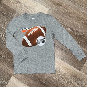 NEW Nike boys t-shirt, gray/brown/football, sizes 5, 6, and 7
